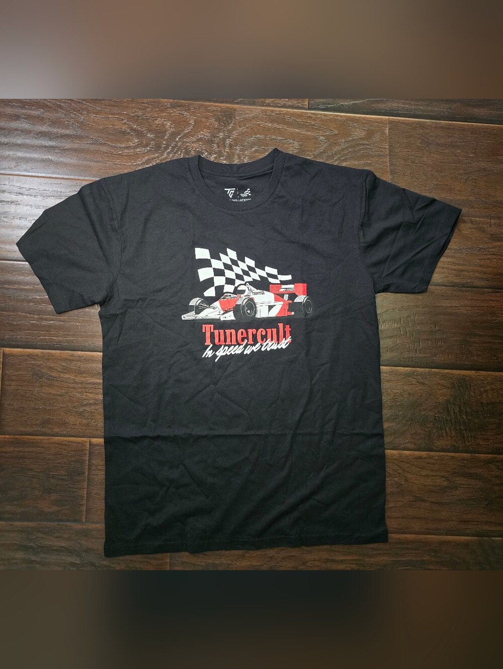 Tuner Cult Mens Black Car Racing Short Sleeve Tee Shirt Large